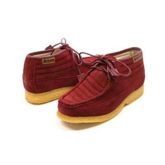 British Walkers Castle Men's Burgundy Suede - Picture 1 of 8